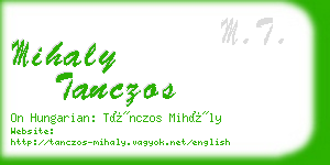 mihaly tanczos business card
